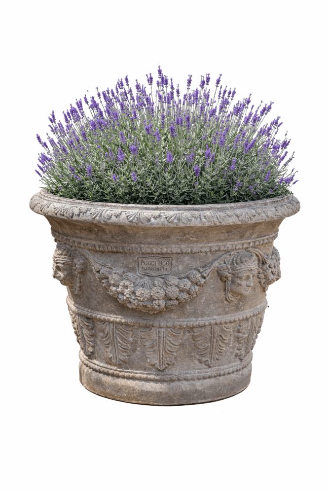 Vase en terre cuite grise d’Impruneta – artisanat toscan et élégance baroque intemporelle